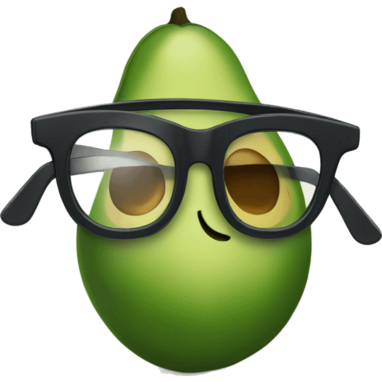 avocado with glasses emoji