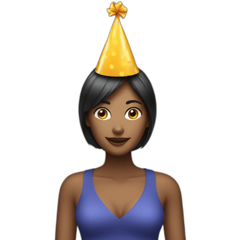 woman with party hat emoji