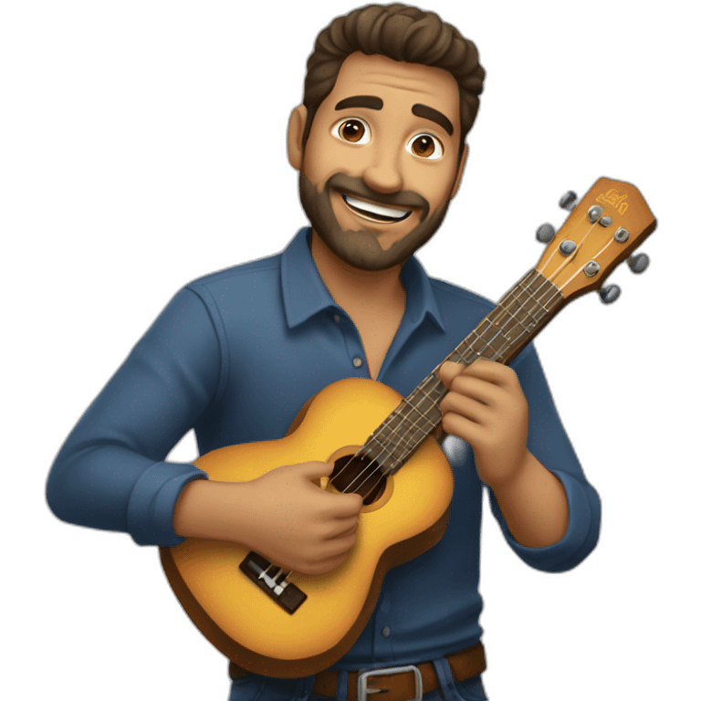 Hombre-tocando-ukelele emoji