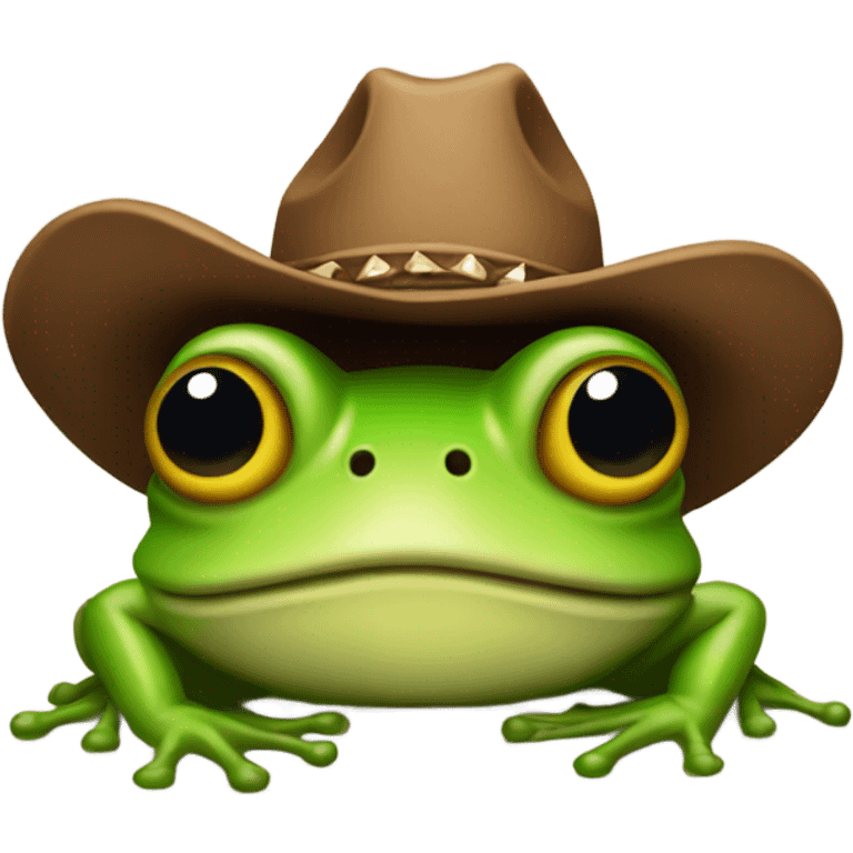 Frog with a cowboy hat  emoji