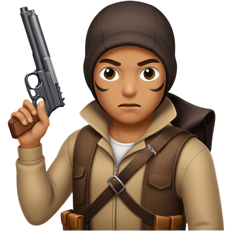 Robber with a gun emoji