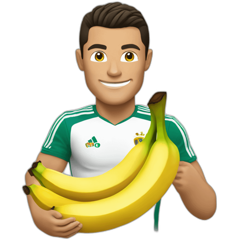 cristiano ronaldo avec des bananes emoji