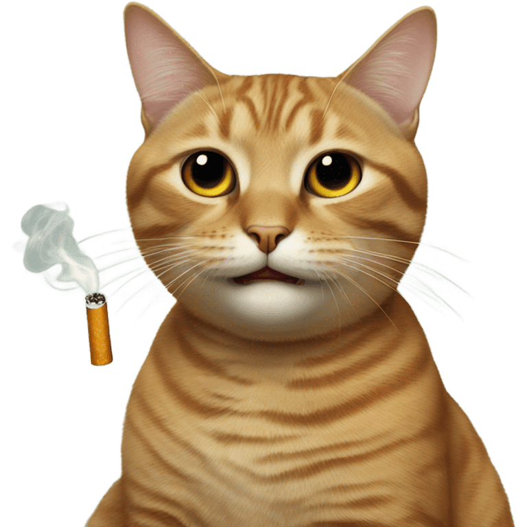 Cat with cigarette emoji