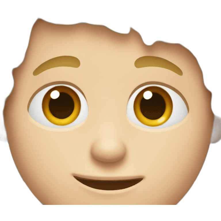 White Boy with big forehead and eyes that split up emoji