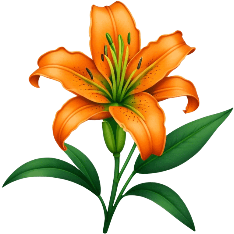 An orange Lilly flower  emoji