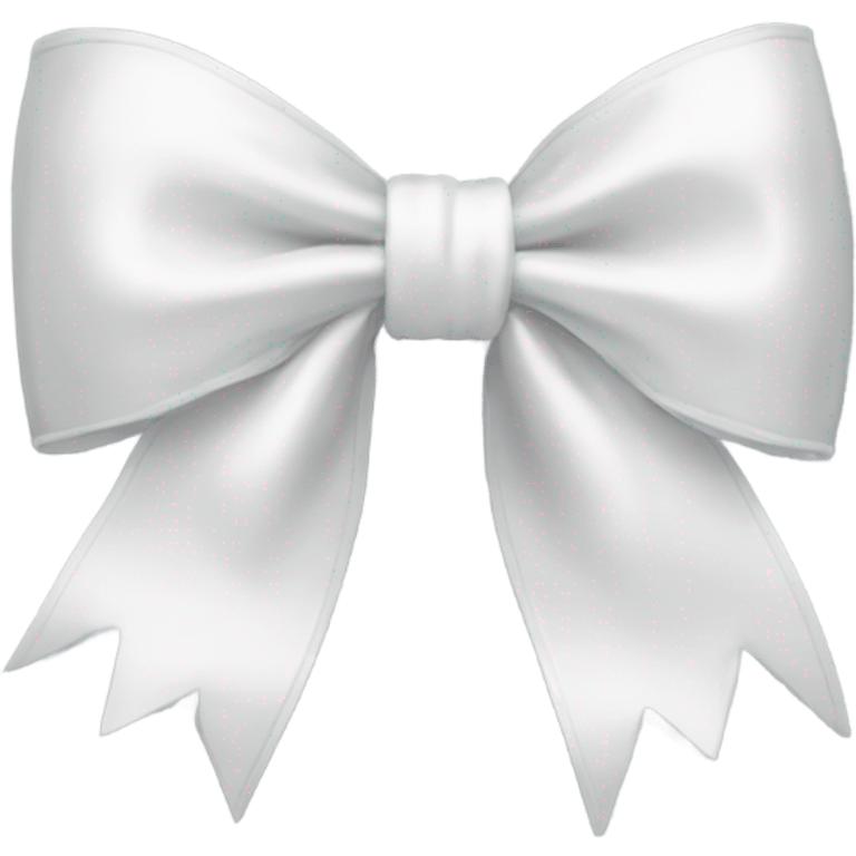 white satin bow emoji