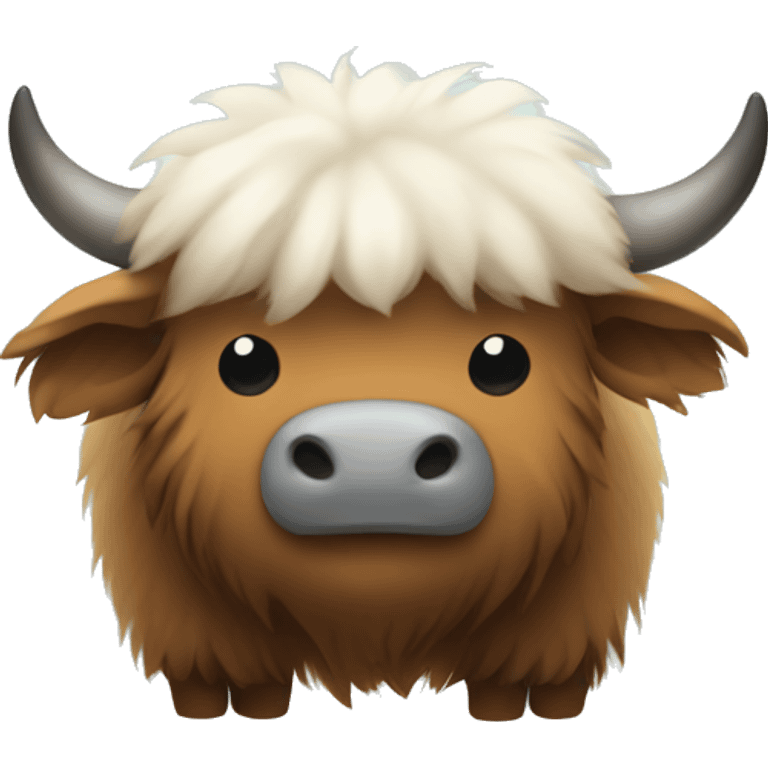 a cute fluffy nonthreatening yak emoji