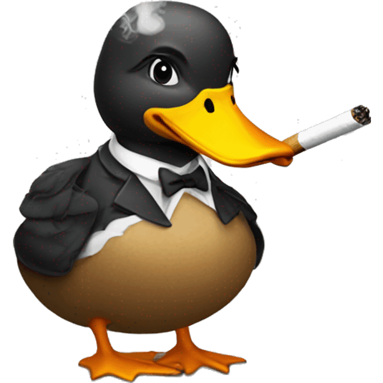 Smoking duck emoji