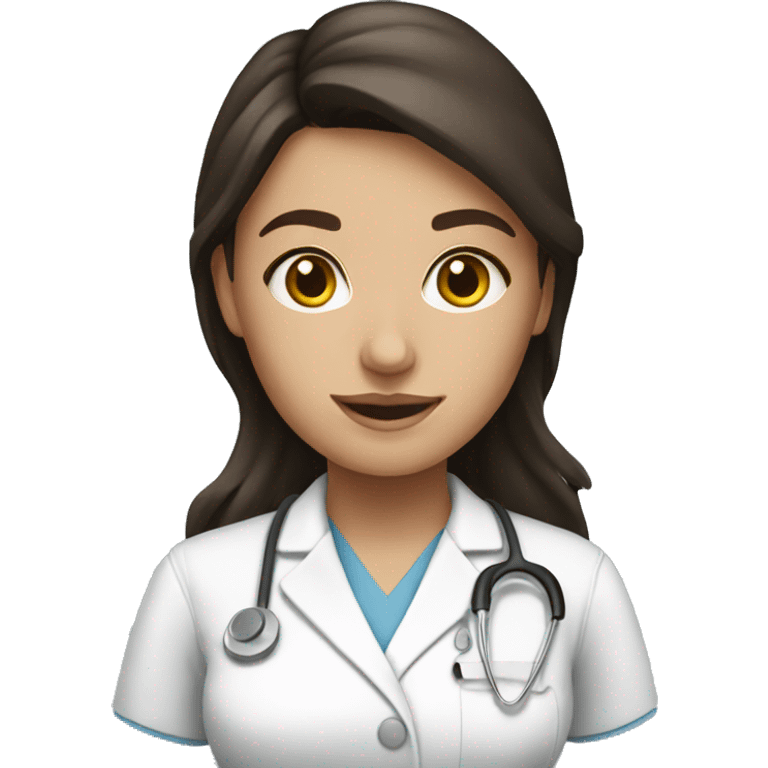 brunette nursing student  emoji