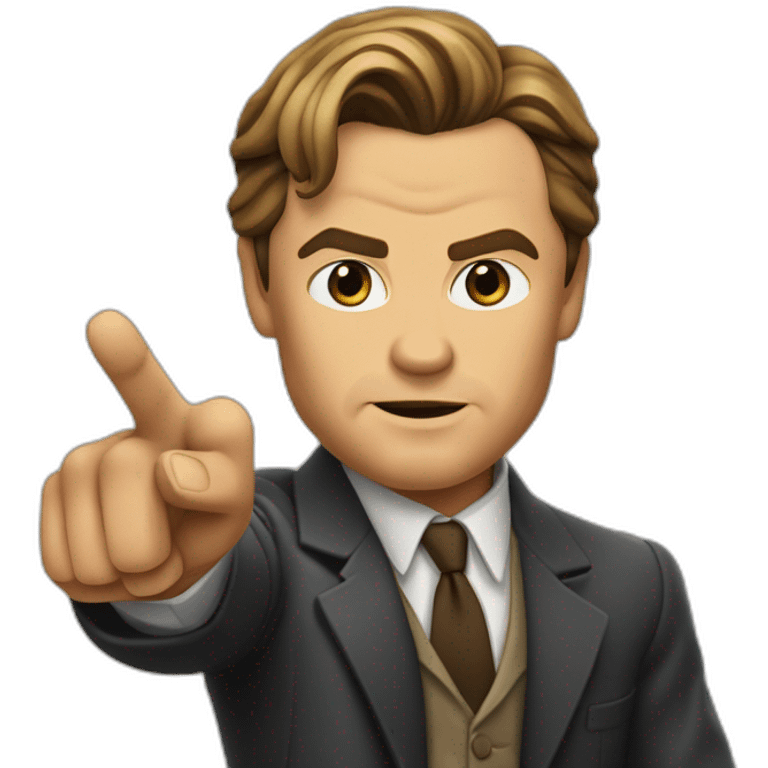 leonardo di caprio pointing finger toward camera emoji