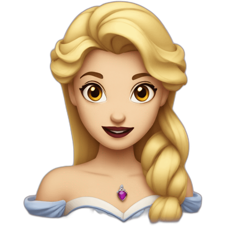 disney belle as a vampire emoji