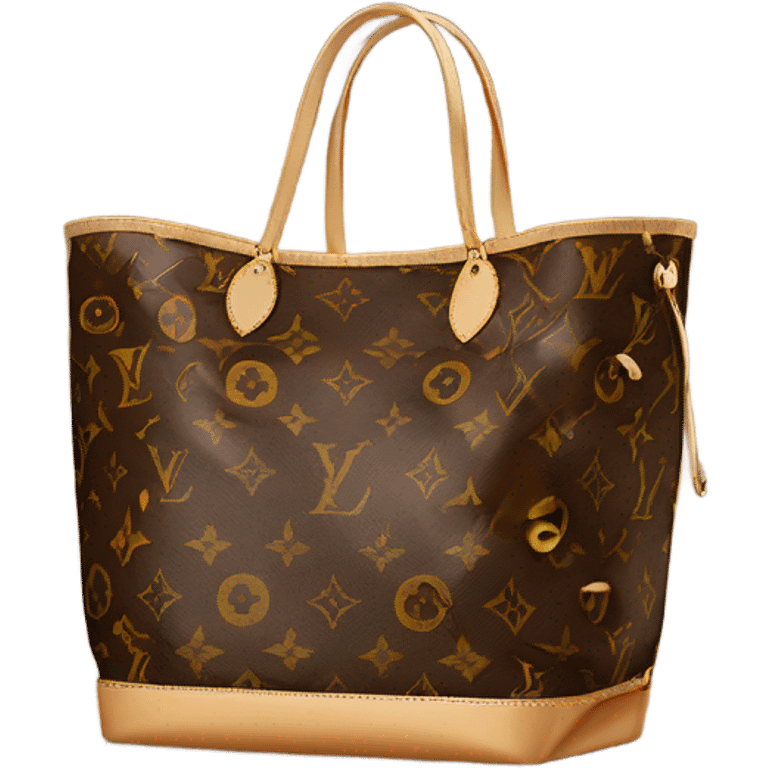 Louis Vuitton shopping bag emoji