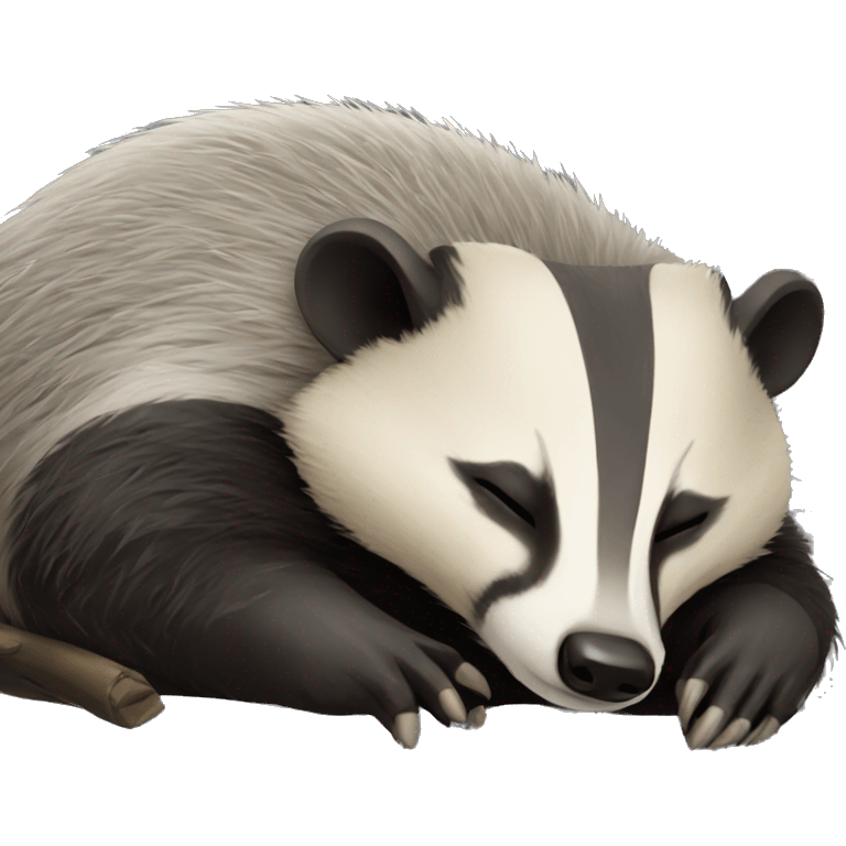 Badger sleeping emoji