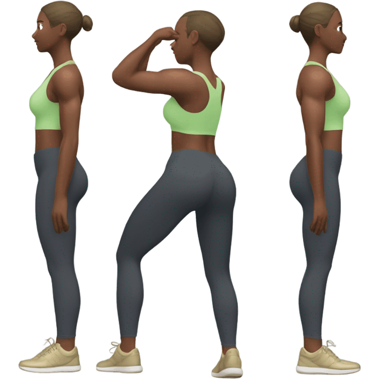 Waist to leg Squat from behind emoji