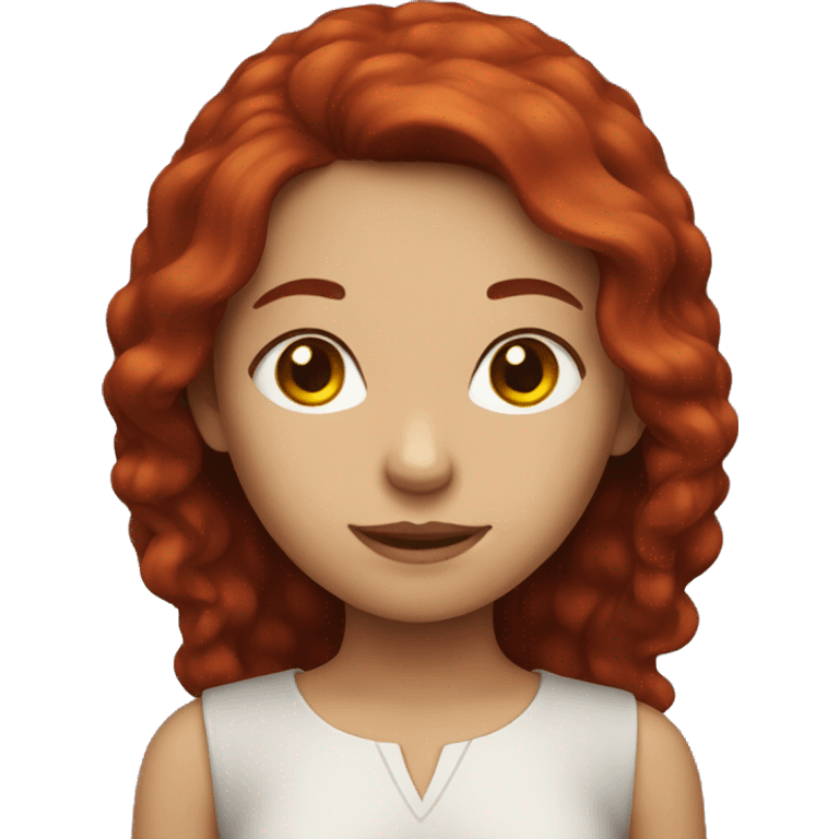 A girl with dark red hair  emoji