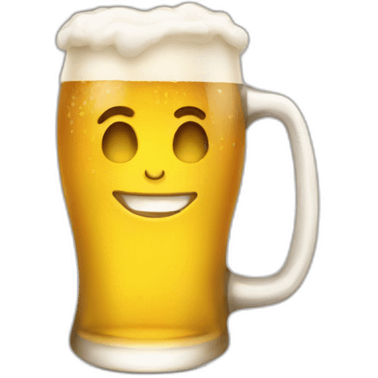 Drunken beer smiling emoji