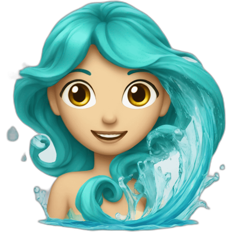 Une sirène dans l eau emoji