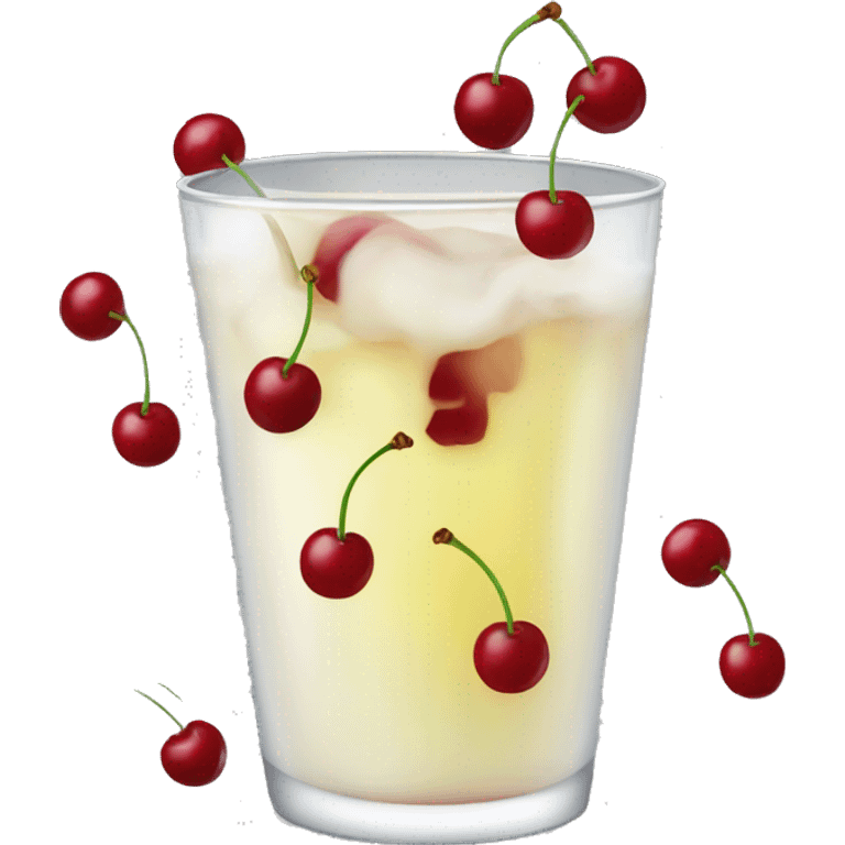 A drink of cherry  emoji