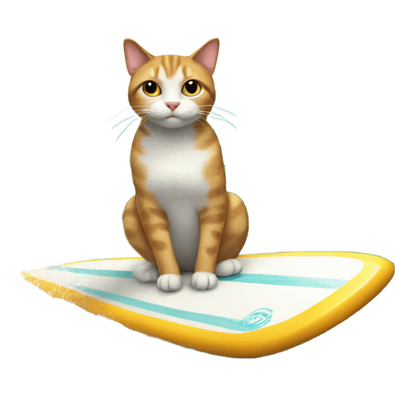 cat on a surf board emoji