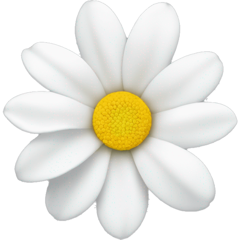 White flower with yellow center  emoji