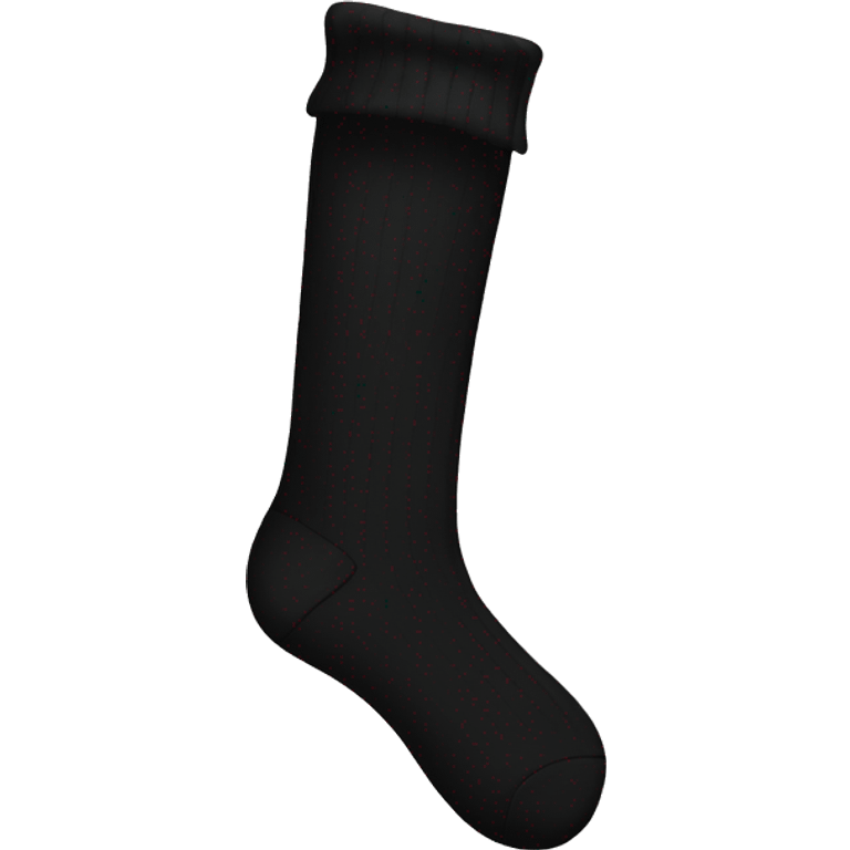  Plain Black long socks emoji