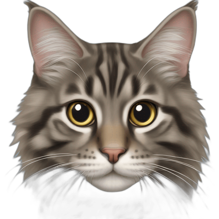 Maine coon blue makerel tabby emoji