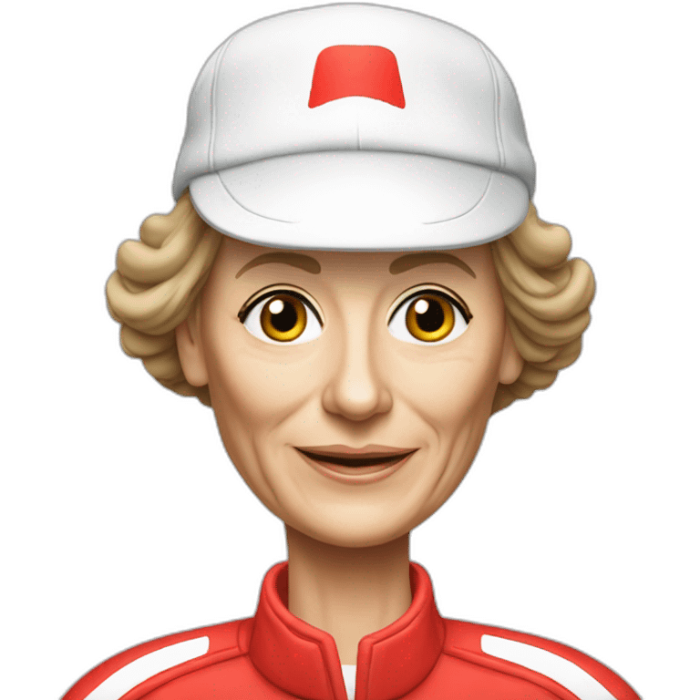 mama lauda - mom from miki lauda the f1 racer emoji