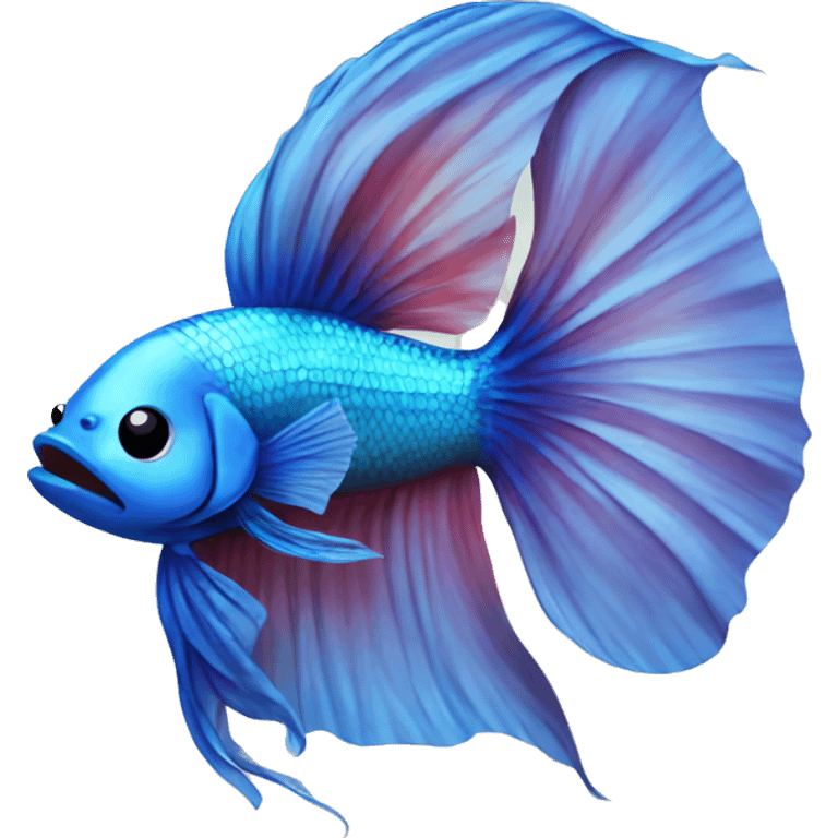 blue betta fish singing the blues emoji