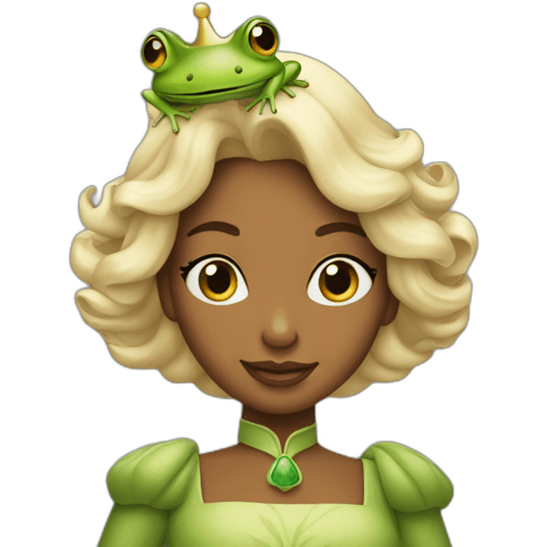 queen of frogs on her iphone emoji