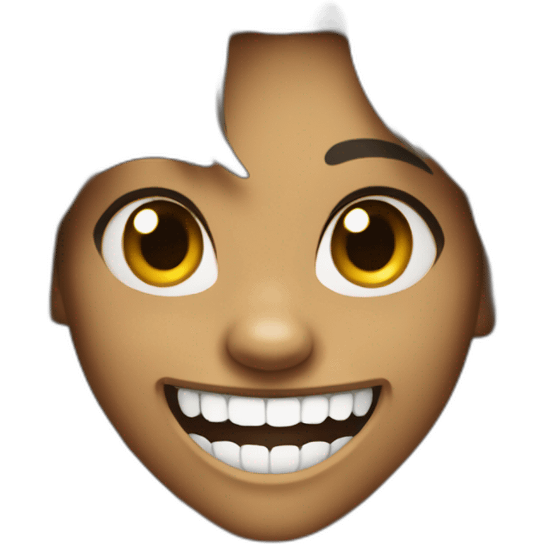 werewolf female smiling with teeth showing emoji