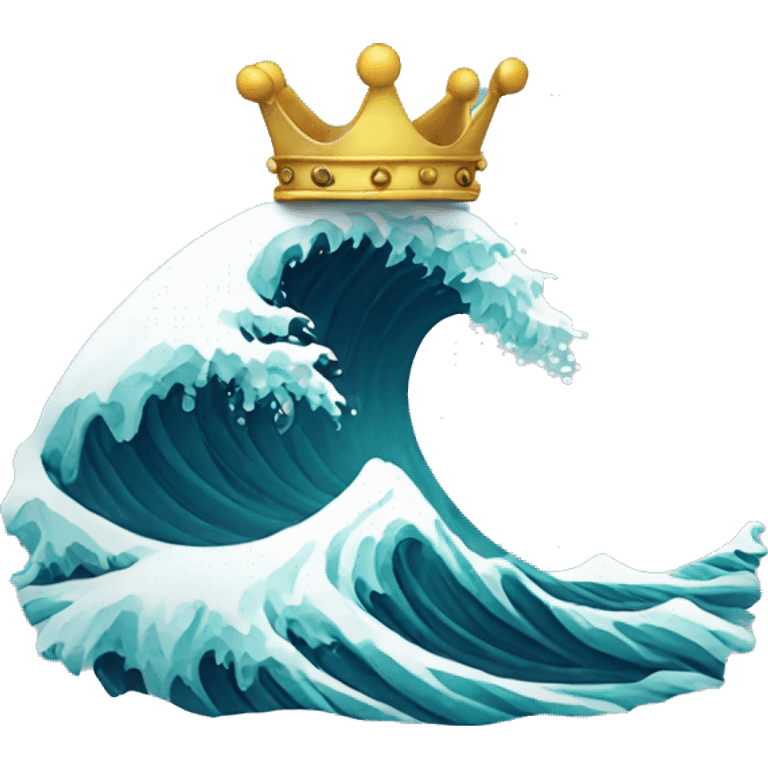 Wave with a crown emoji