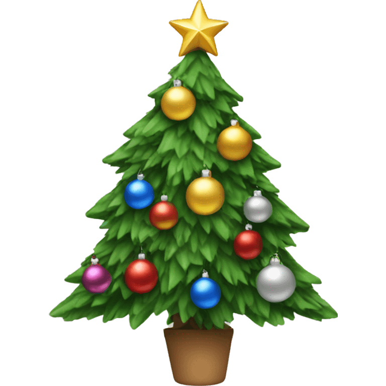 Christmas tree with ornaments emoji