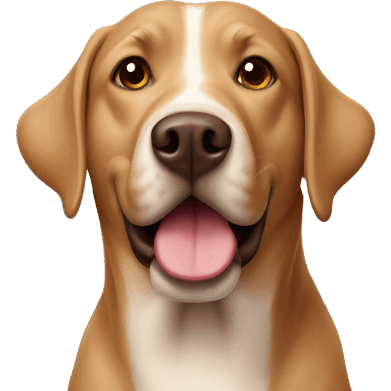 Brown Put bull labrador mix emoji