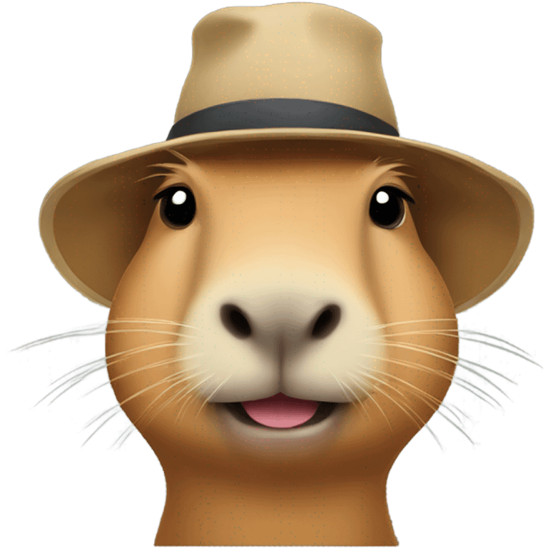 Capybara with hat emoji