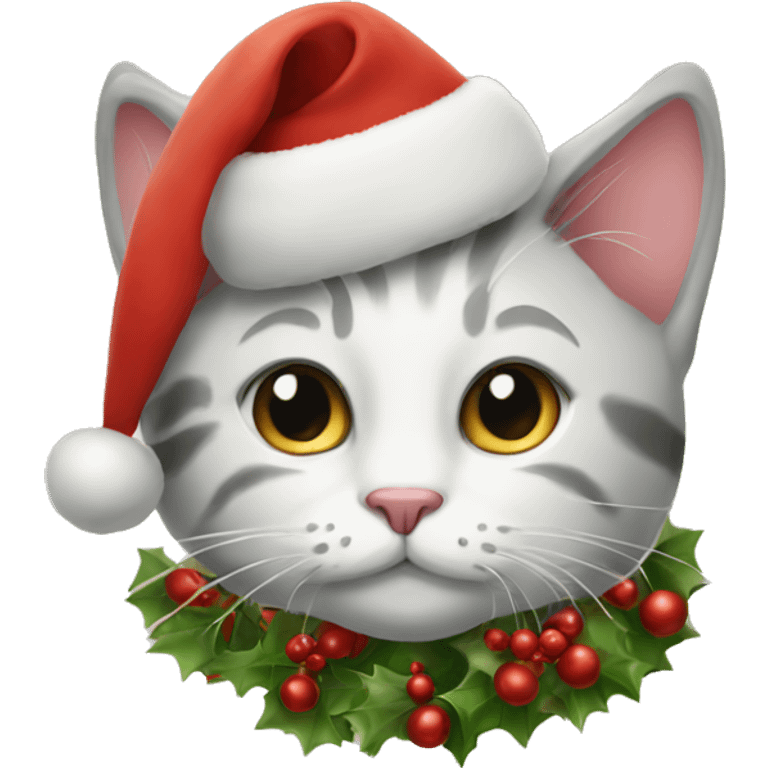 Christmas cat emoji