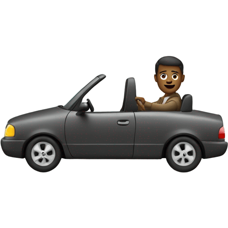 A man driving a car emoji