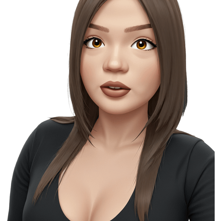 girl with brown hair portrait emoji