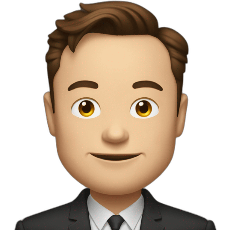 Elon Musk en tesla emoji