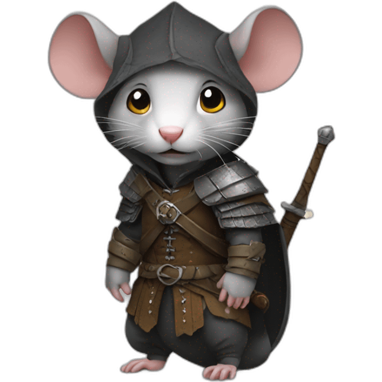 rat dressed as the witcher emoji