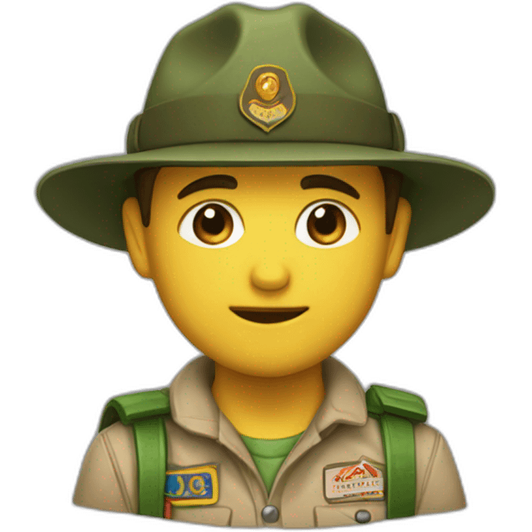 Scout fumant et buvant emoji