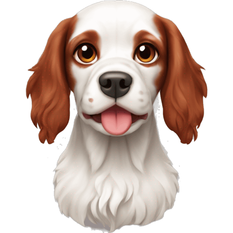 Red and white French spaniel  emoji