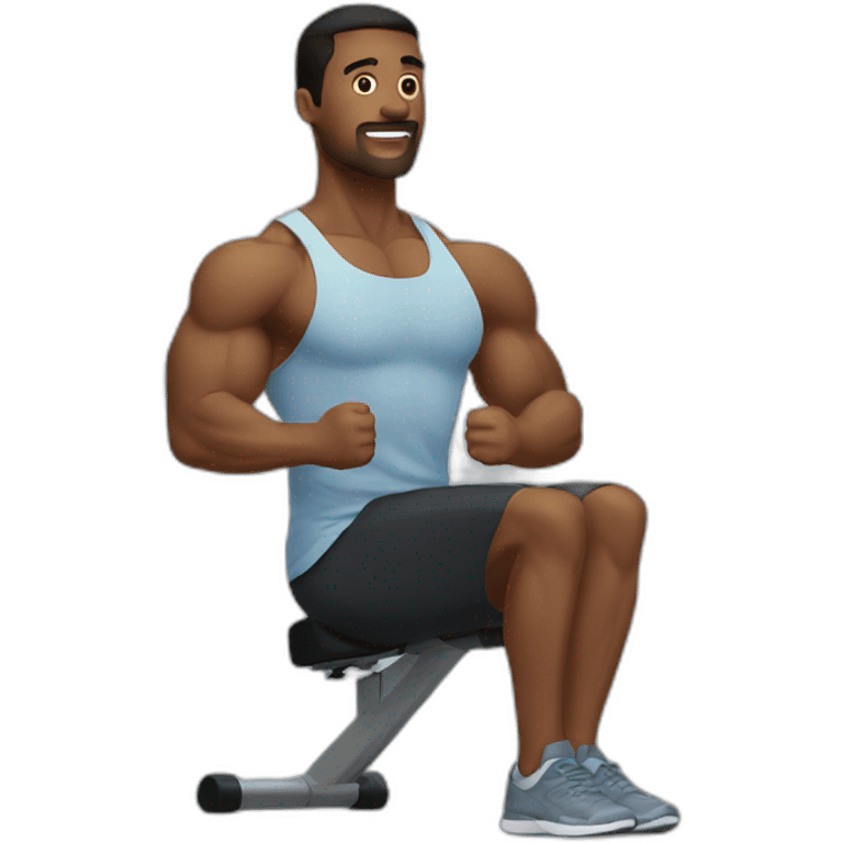 Man working out at gym emoji