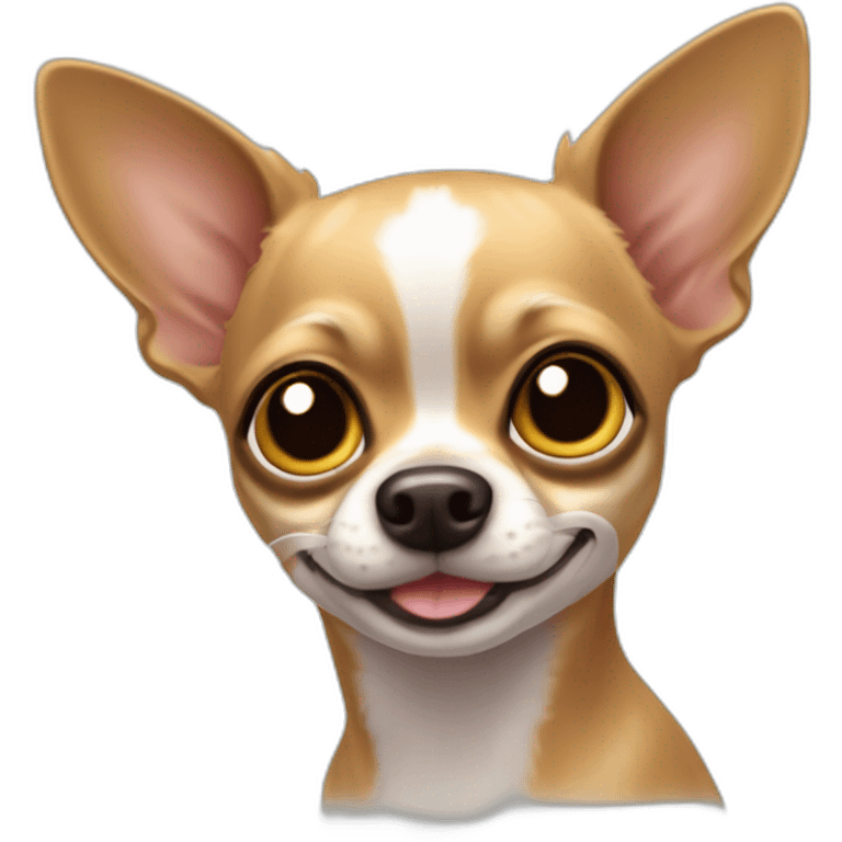 Long haïr fawn chihuahua emoji