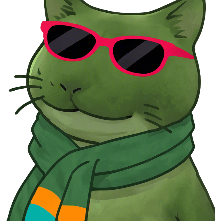 Cat with sunglasses emoji