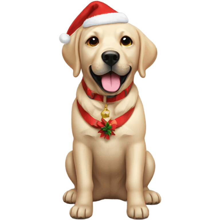 Merry Christmas Labrador emoji