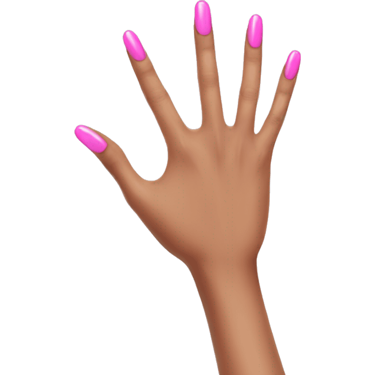 Hand with pink nails emoji