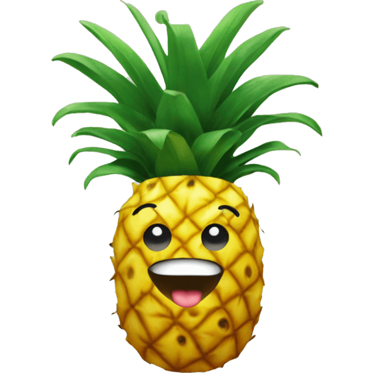 pineapple toes with smiling face emoji