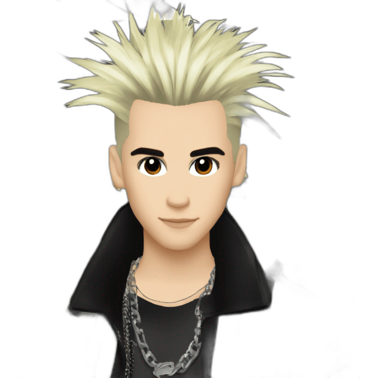 Bill Kaulitz skunk hair 2000s emoji