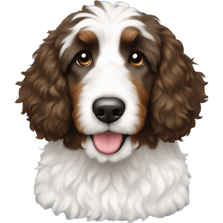 bernedoodle with more white on fave  emoji