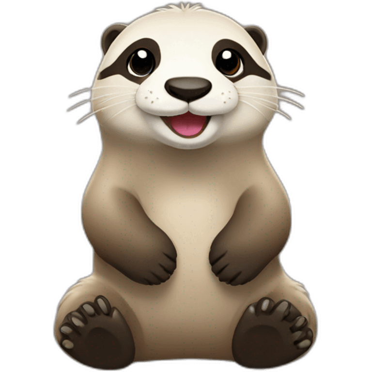 Loutre sur panda emoji